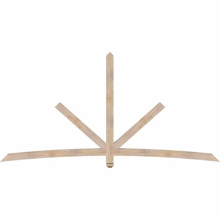 Ekena Millwork Alberta Smooth Timber Gable Bracket, Douglas Fir, 108"W x 54"H x 3 1/2"D x 3 1/2"F, 12/12 Pitch GBW108X54X0404ALB00SDF